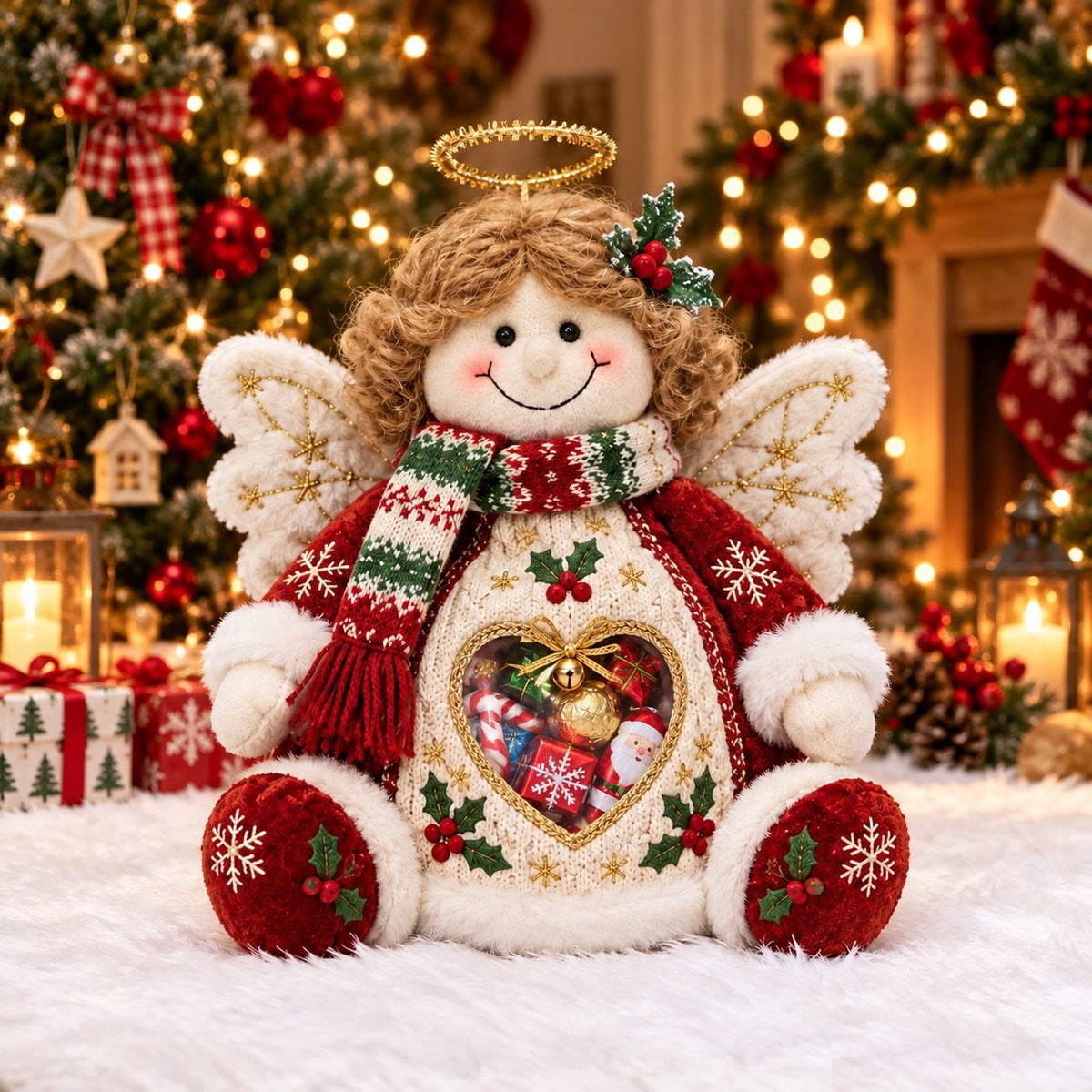 💥Коледна оферта — 50% отстъпка!🎅Коледна фигурка за лакомства – Кутия за многократна употреба за сладкиши и подаръци 1🎄