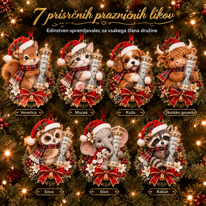 🎄Коледно намаление 50%🎁 Коледна играчка със сладко животинче за подарък на пари – украса за елха 🎖️