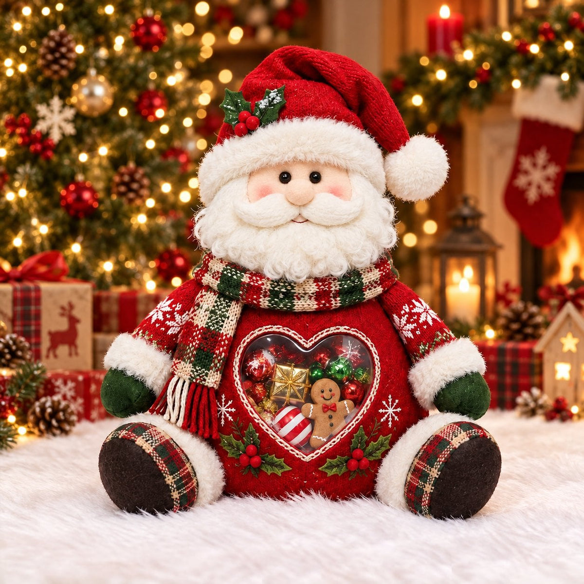 💥Коледна оферта — 50% отстъпка!🎅Коледна фигурка за лакомства – Кутия за многократна употреба за сладкиши и подаръци 1🎄