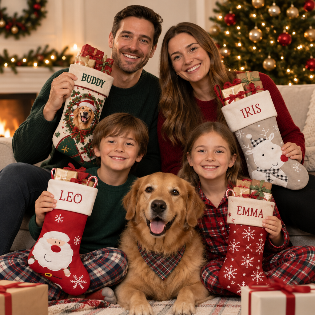 🎄 Коледна промоция 50% отстъпка 🔥🦌 Най-добрият коледен комплект традиционни семейни чорапи 🎁