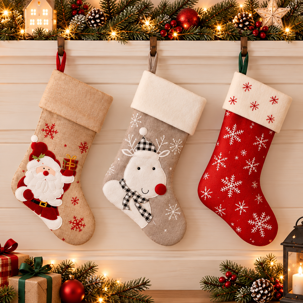 🎄 Коледна промоция 50% отстъпка 🔥🦌 Най-добрият коледен комплект традиционни семейни чорапи 🎁
