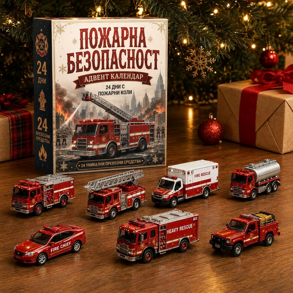 🔥🎄 КОЛЕДНА СПЕЦИАЛНА ОФЕРТА: 50% ОТСТЪПКА - 🎁 24-дневен коледен адвент календар с превозни средства: Съберете свой собствен автопарк🔥