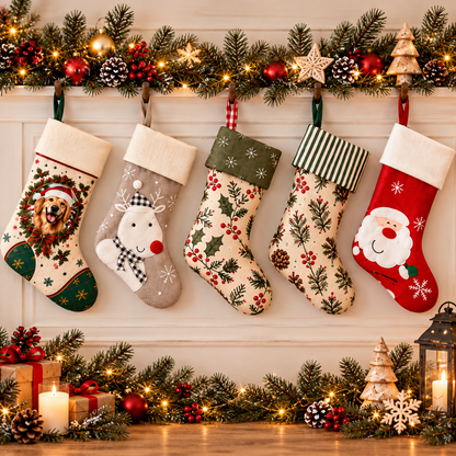 🎄 Коледна промоция 50% отстъпка 🔥🦌 Най-добрият коледен комплект традиционни семейни чорапи 🎁