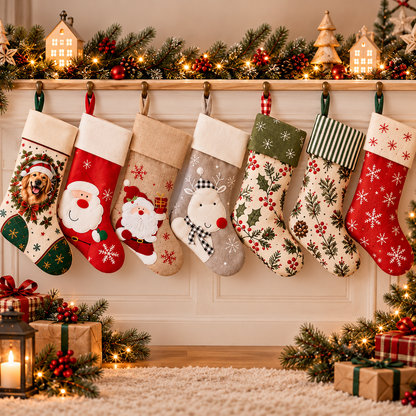 🎄 Коледна промоция 50% отстъпка 🔥🦌 Най-добрият коледен комплект традиционни семейни чорапи 🎁