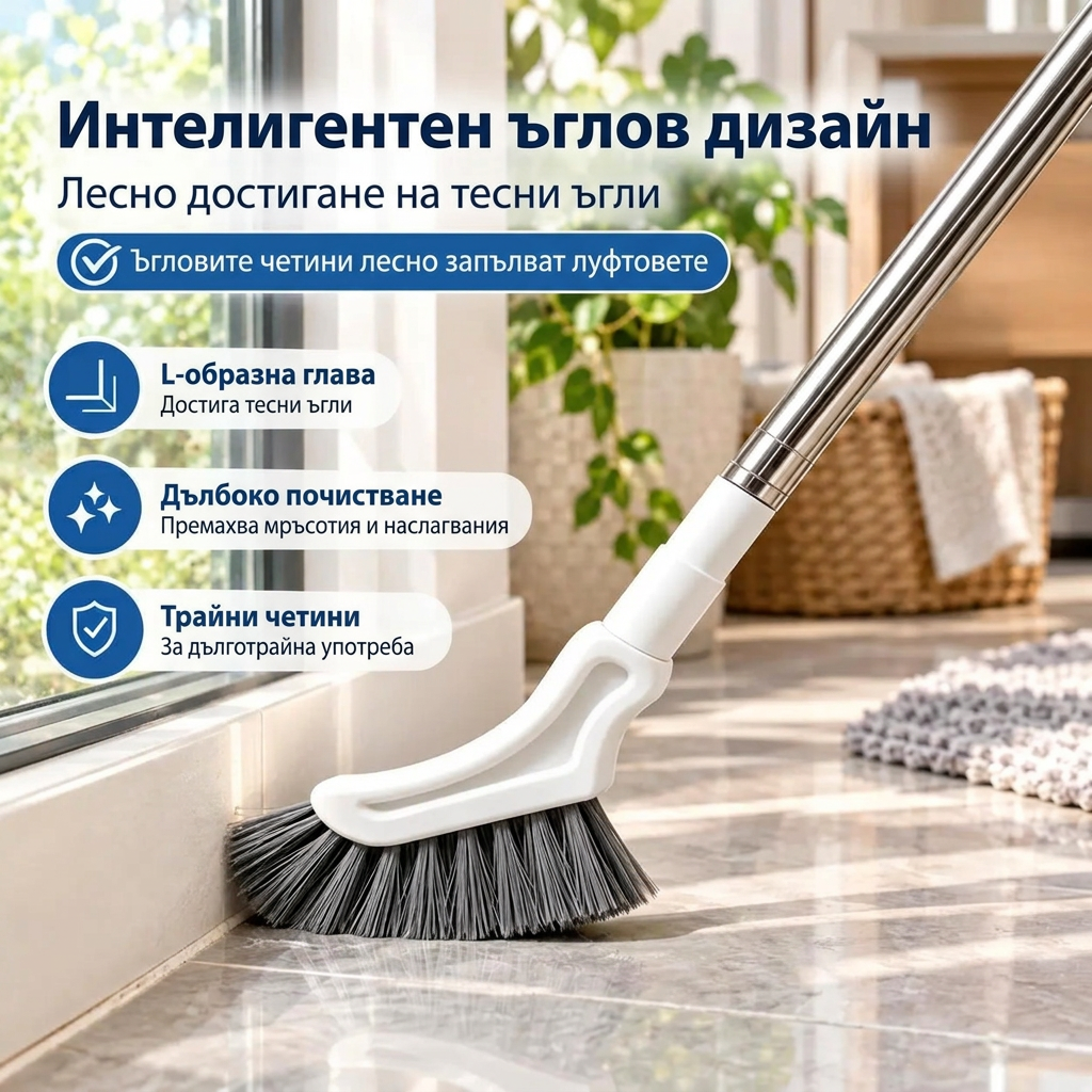 Телескопична четка за почистване на фуги и тесни пространства 3🔥
