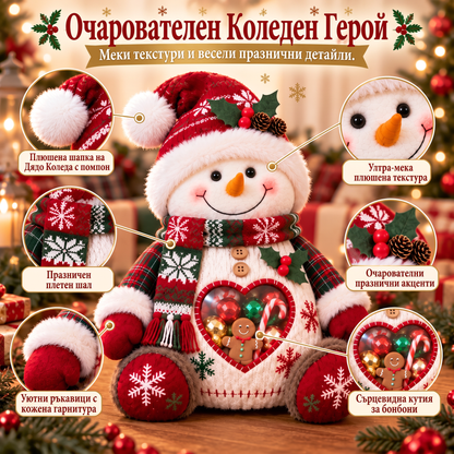 💥Коледна оферта — 50% отстъпка!🎅Коледна фигурка за лакомства – Кутия за многократна употреба за сладкиши и подаръци 1🎄