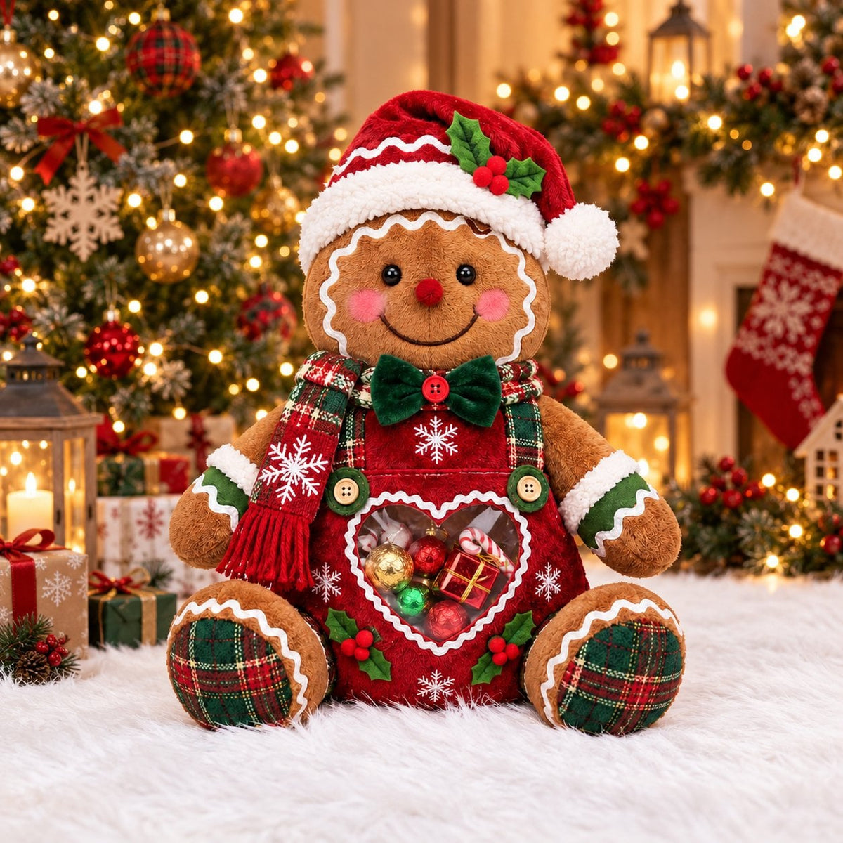 💥Коледна оферта — 50% отстъпка!🎅Коледна фигурка за лакомства – Кутия за многократна употреба за сладкиши и подаръци 1🎄