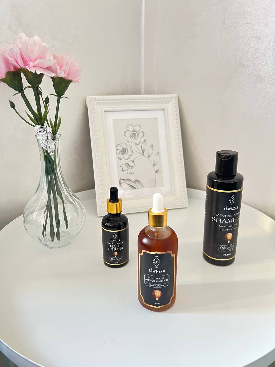 Tawnzza Argan Hair Serum – Natural Moroccan Hair Repair & Shine Serum (100ml)